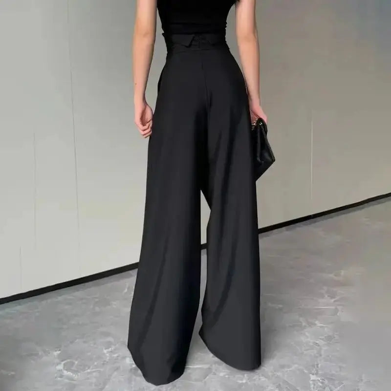Magic High Waist Loose Straight Drooping Mopping Casual Trousers nowadaysfashion