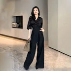 Magic High Waist Loose Straight Drooping Mopping Casual Trousers nowadaysfashion