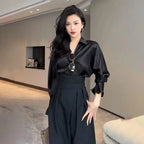 Magic High Waist Loose Straight Drooping Mopping Casual Trousers nowadaysfashion