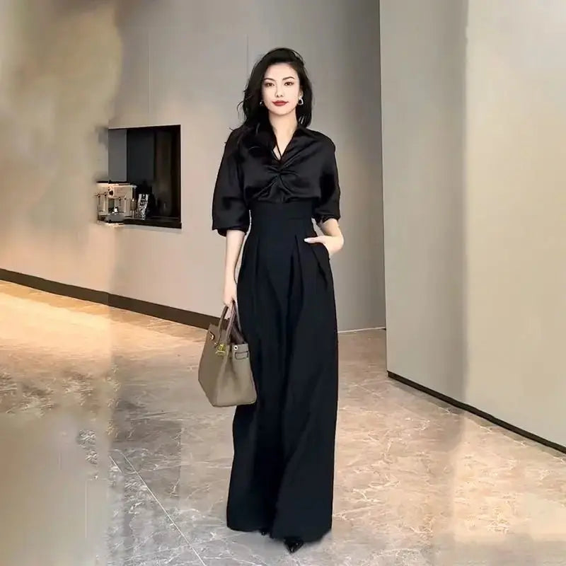 Magic High Waist Loose Straight Drooping Mopping Casual Trousers nowadaysfashion