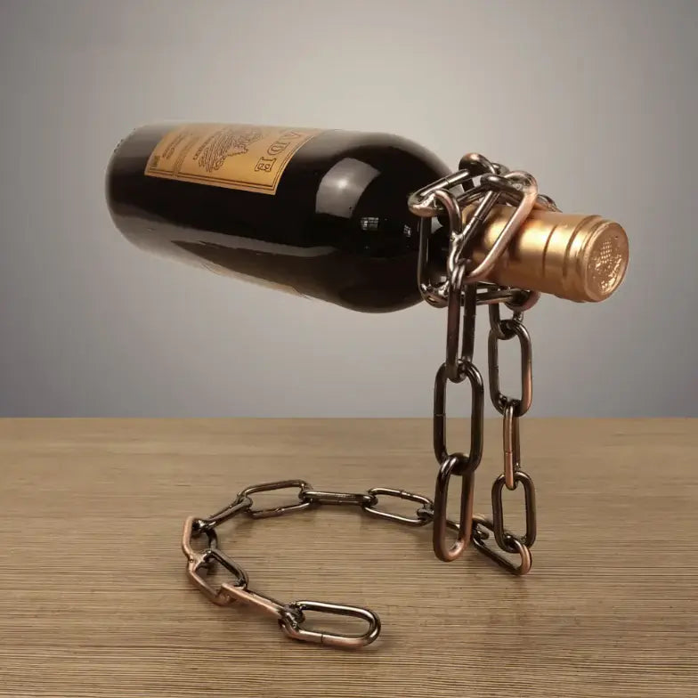 Magic Iron Chain Wine Bottle Holder - Blade & Thread