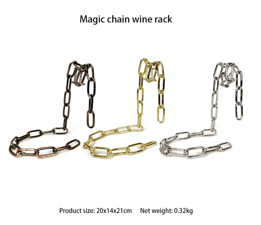 Magic Iron Chain Wine Bottle Holder - Blade & Thread