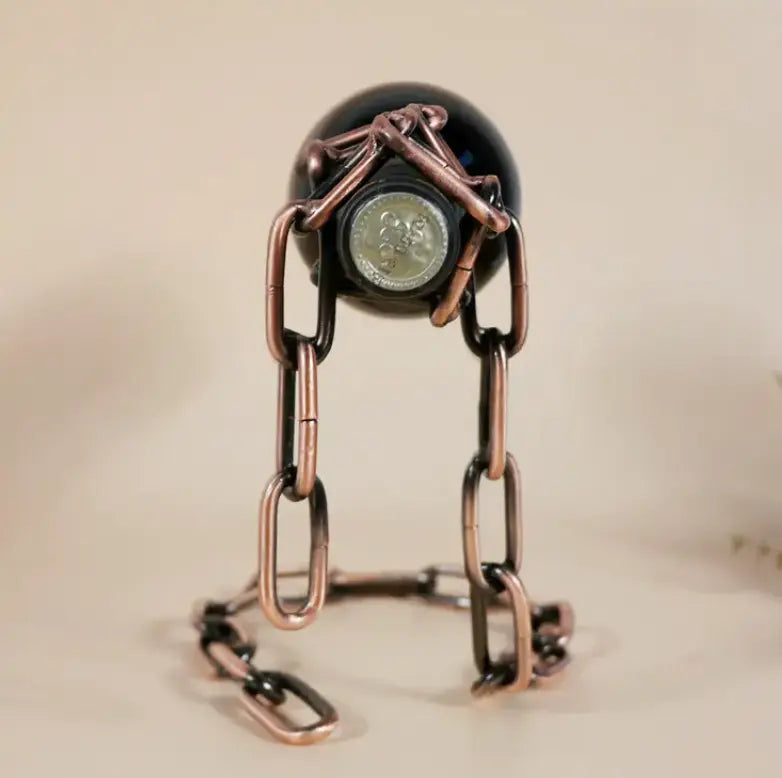 Magic Iron Chain Wine Bottle Holder - Blade & Thread