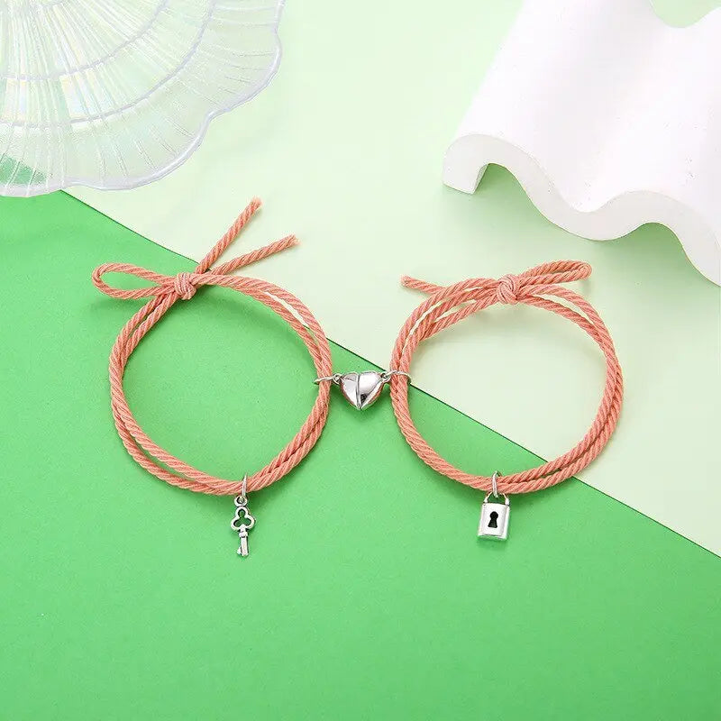 Magnet Paired Couple Bracelet For Lovers Distance Bracelet For Women Men - Blade & Thread
