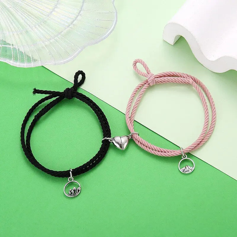 Magnet Paired Couple Bracelet For Lovers Distance Bracelet For Women Men - Blade & Thread