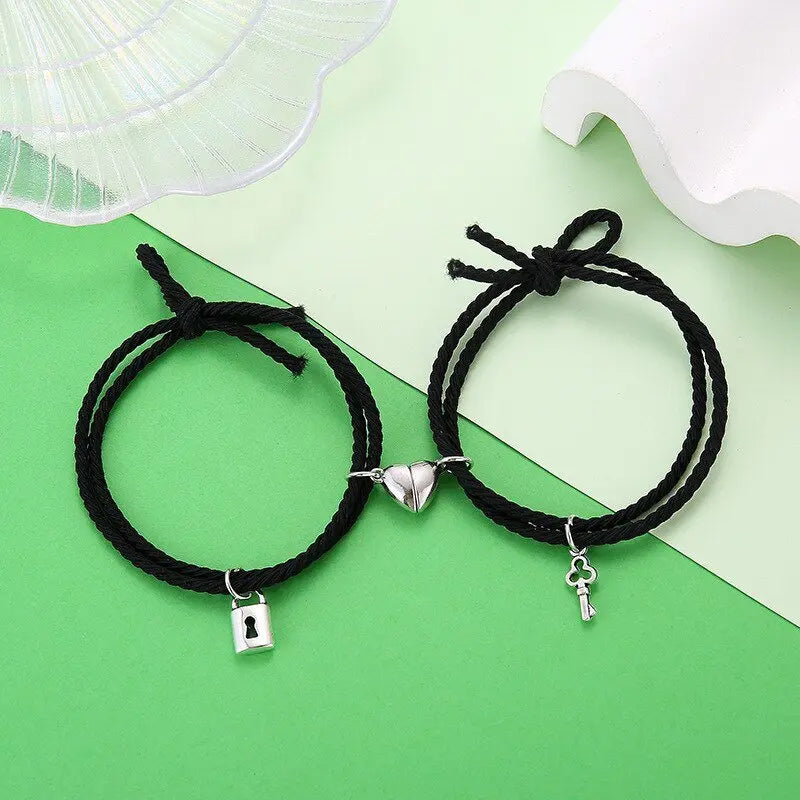 Magnet Paired Couple Bracelet For Lovers Distance Bracelet For Women Men - Blade & Thread