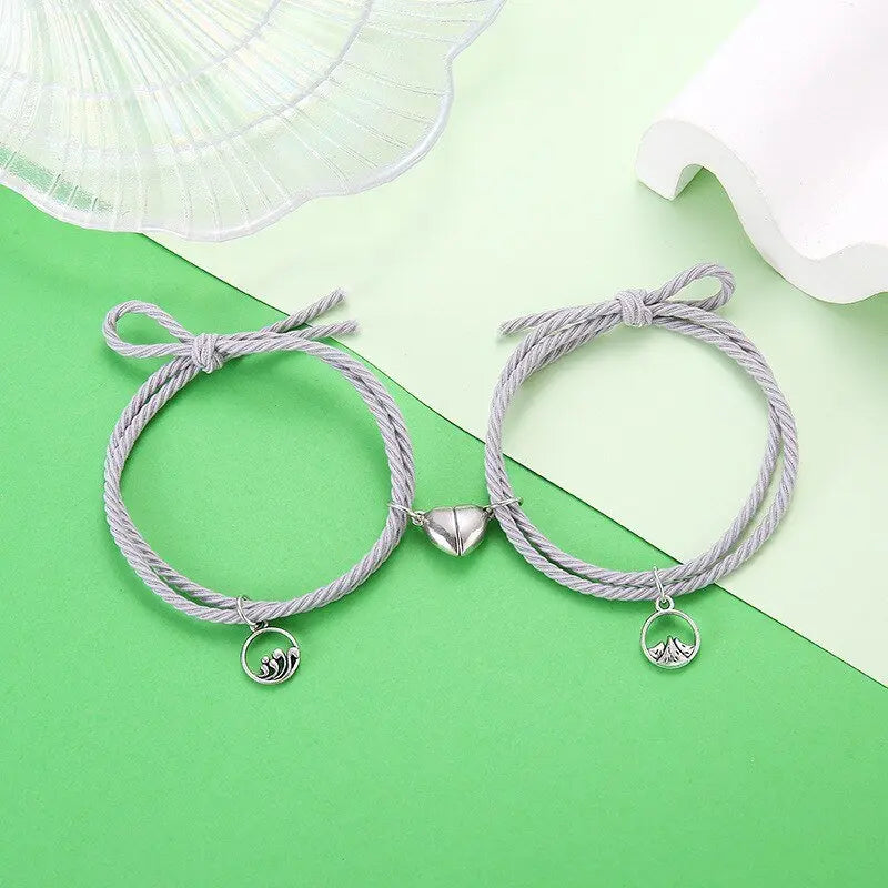 Magnet Paired Couple Bracelet For Lovers Distance Bracelet For Women Men - Blade & Thread