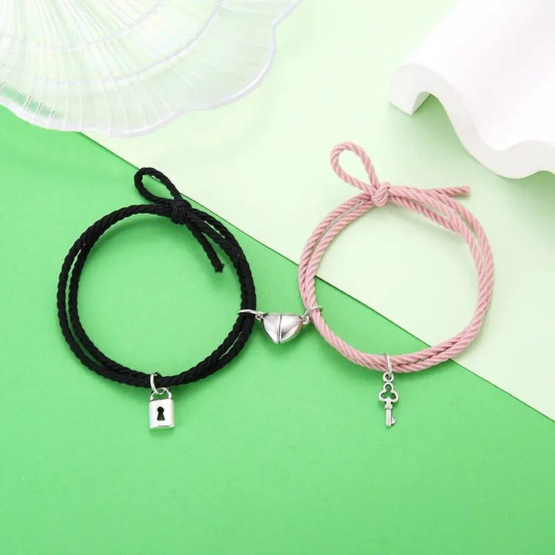 Magnet Paired Couple Bracelet For Lovers Distance Bracelet For Women Men - Blade & Thread