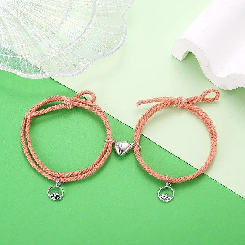 Magnet Paired Couple Bracelet For Lovers Distance Bracelet For Women Men - Blade & Thread