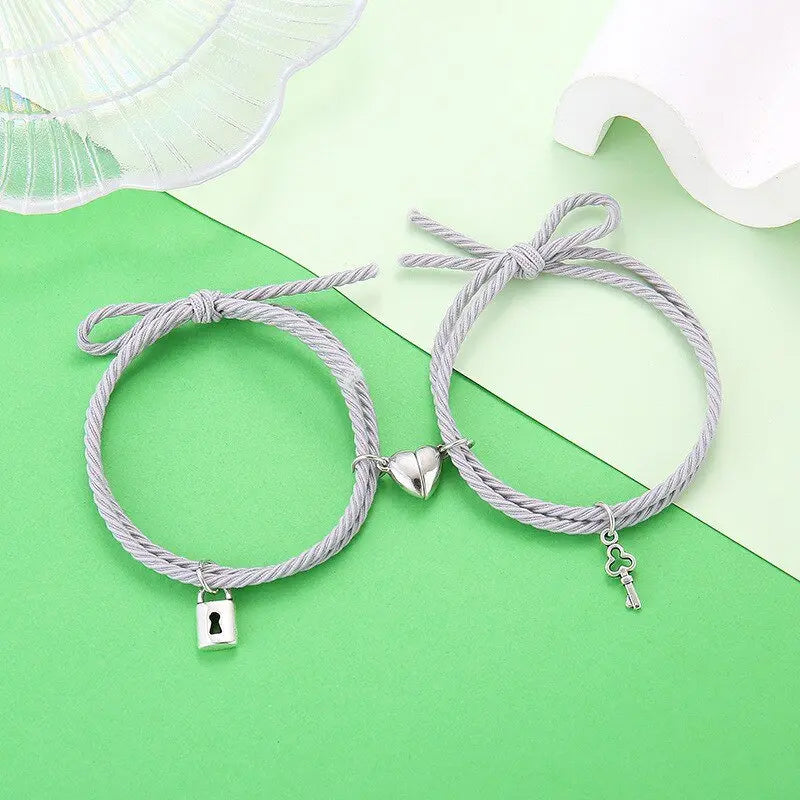 Magnet Paired Couple Bracelet For Lovers Distance Bracelet For Women Men - Blade & Thread