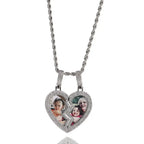 magnetic necklace for couples custom heart photo pendant nowadaysfashion