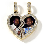 magnetic necklace for couples custom heart photo pendant nowadaysfashion