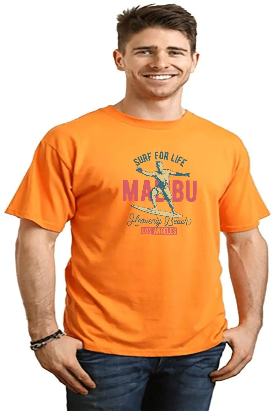 MALIBU Men's Bamboo Viscose/Organic Cotton Short Sleeve Graphic T-Shirt - Blade & Thread