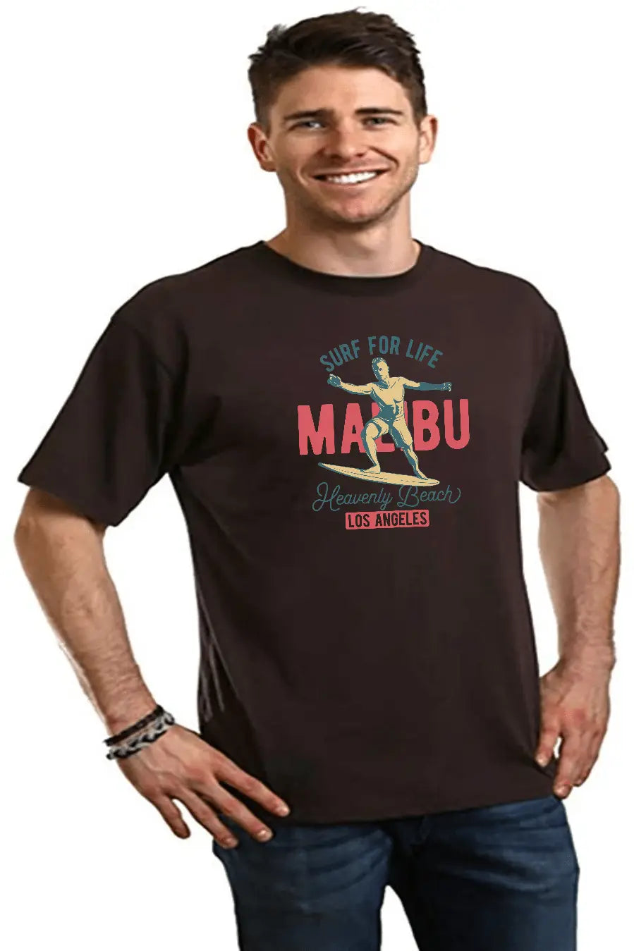 MALIBU Men's Bamboo Viscose/Organic Cotton Short Sleeve Graphic T-Shirt - Blade & Thread