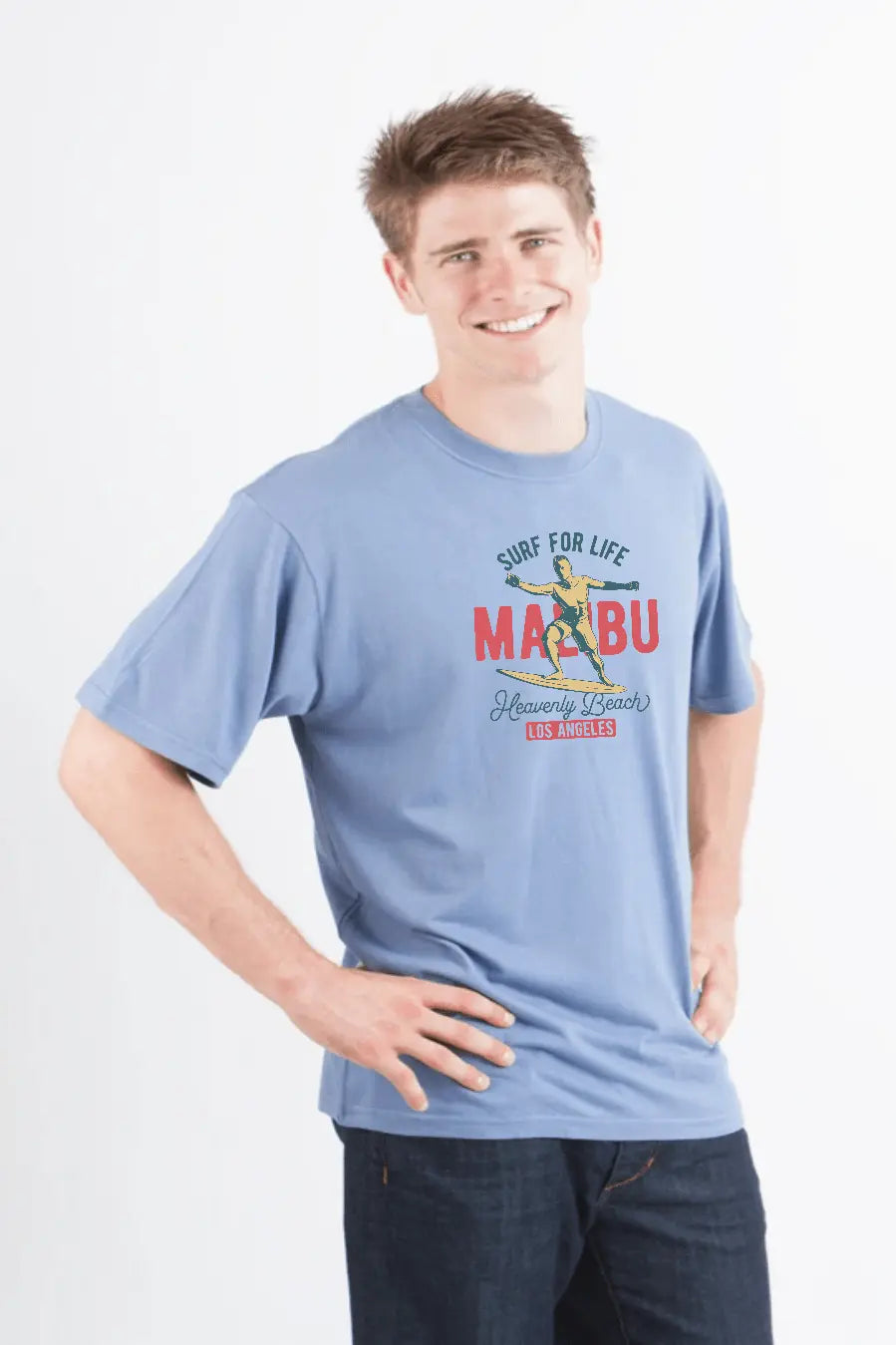 MALIBU Men's Bamboo Viscose/Organic Cotton Short Sleeve Graphic T-Shirt - Blade & Thread