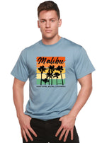 Malibu Unisex Bamboo Viscose/Organic Cotton Short Sleeve Graphic T-Shirt Spun Bamboo