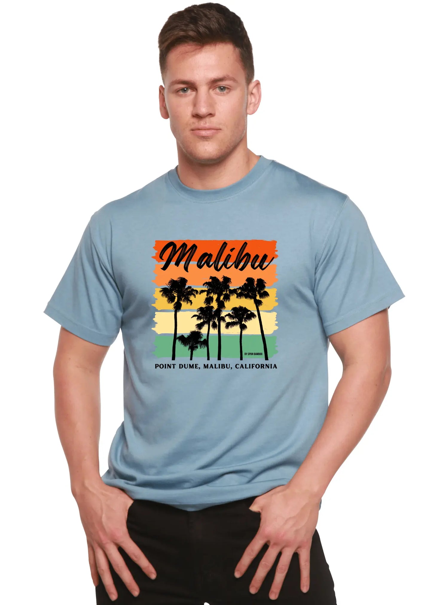 Malibu Unisex Bamboo Viscose/Organic Cotton Short Sleeve Graphic T-Shirt - Blade & Thread