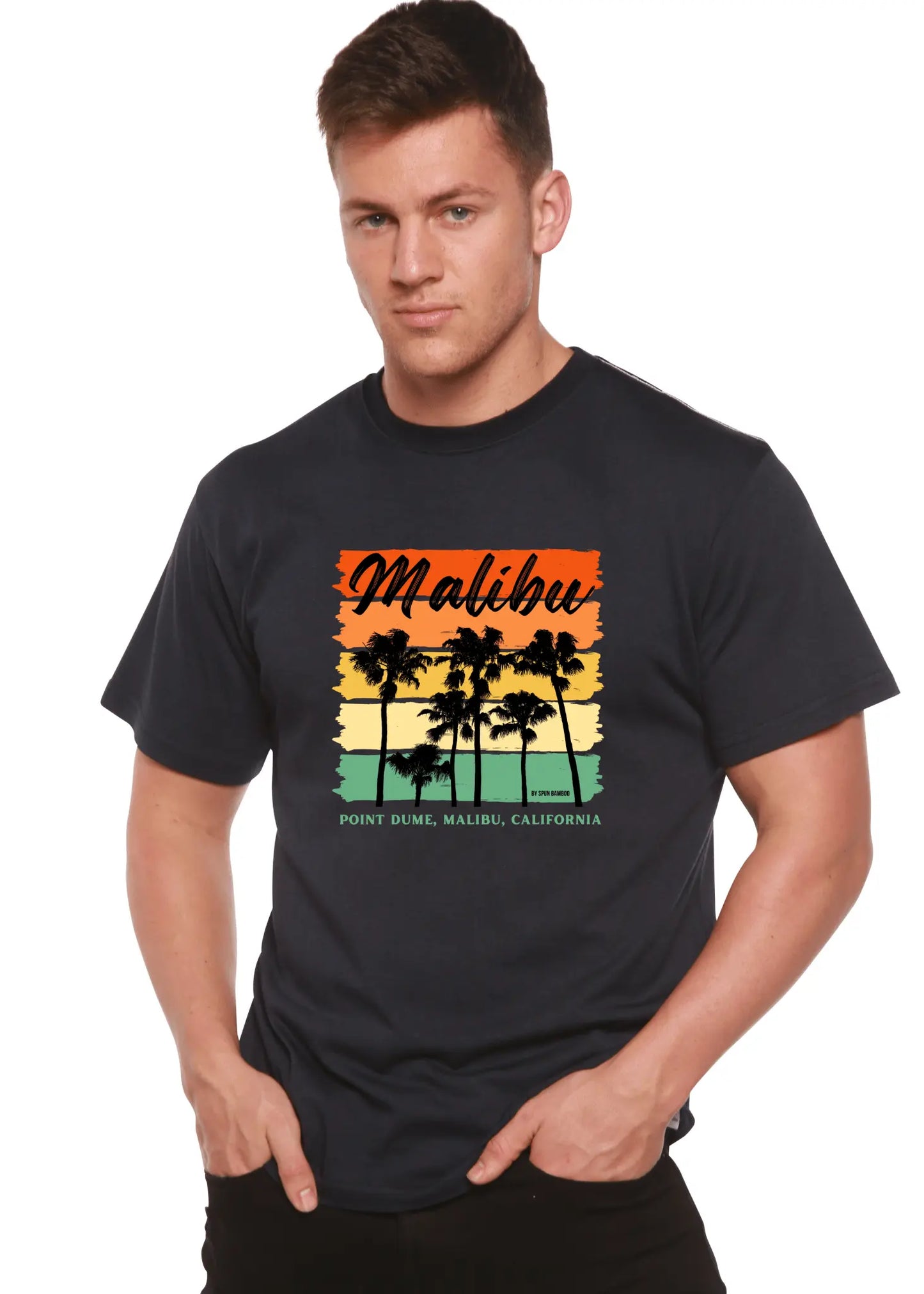 Malibu Unisex Bamboo Viscose/Organic Cotton Short Sleeve Graphic T-Shirt - Blade & Thread