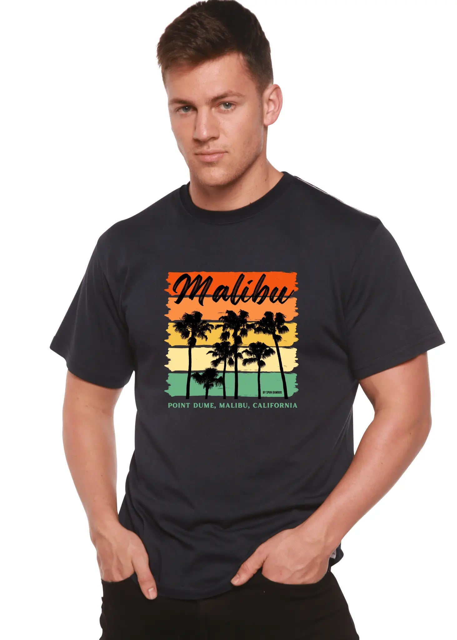 Malibu Unisex Bamboo Viscose/Organic Cotton Short Sleeve Graphic T-Shirt - Blade & Thread