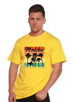 Malibu Unisex Bamboo Viscose/Organic Cotton Short Sleeve Graphic T-Shirt Spun Bamboo
