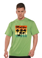 Malibu Unisex Bamboo Viscose/Organic Cotton Short Sleeve Graphic T-Shirt Spun Bamboo