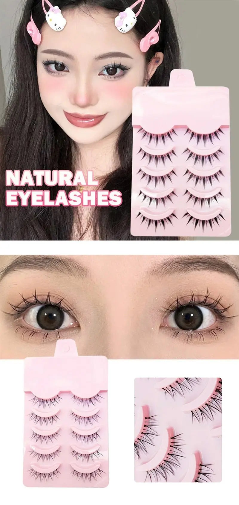 Manga Lashes Soft Natural Eyelashes Thick False Eyelashes - Blade & Thread