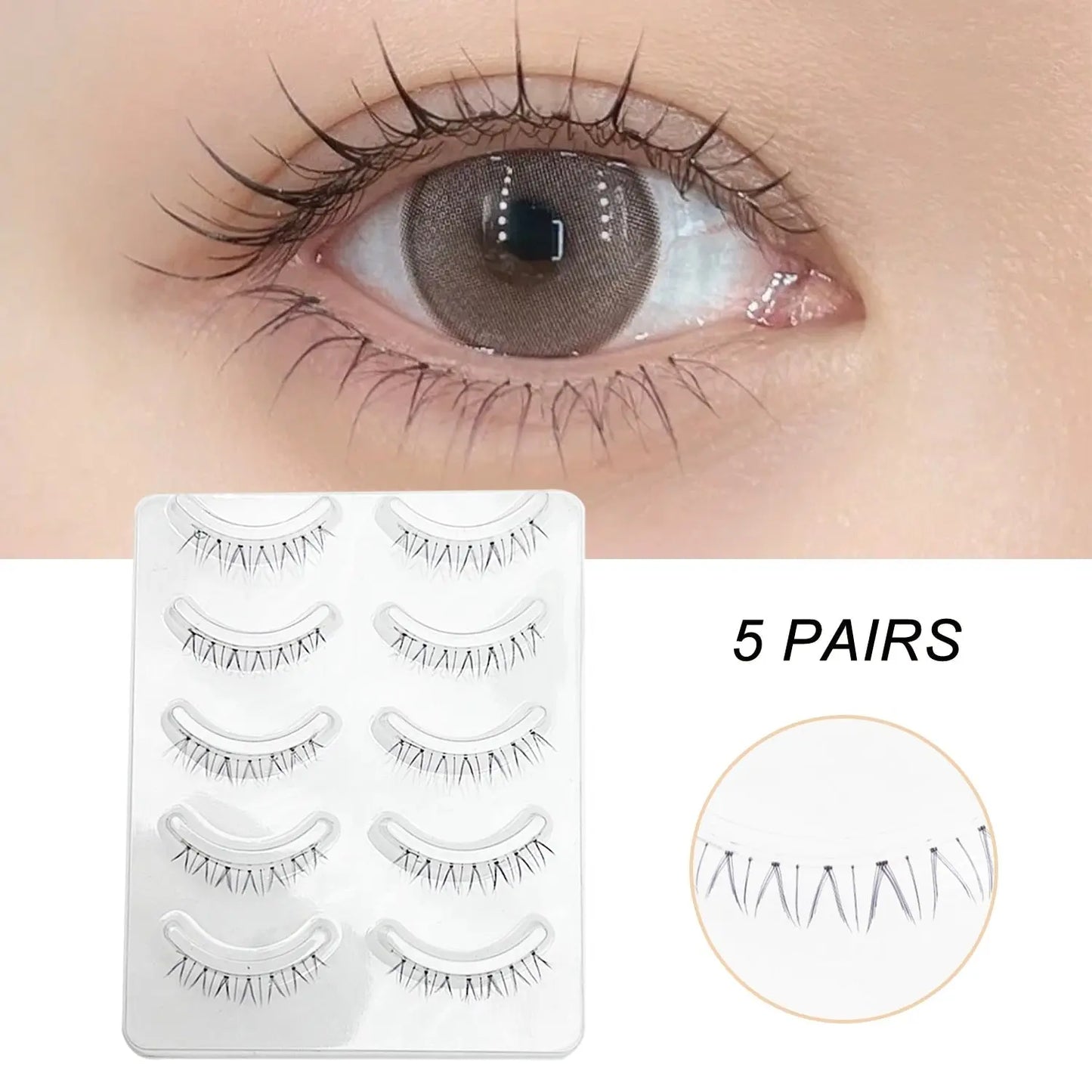 Manga Lashes Soft Natural Eyelashes Thick False Eyelashes - Blade & Thread