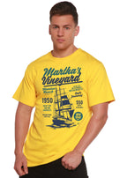 Martha's vineyard Men's Bamboo Viscose/Organic Cotton Short Sleeve Graphic T-Shirt Spun Bamboo