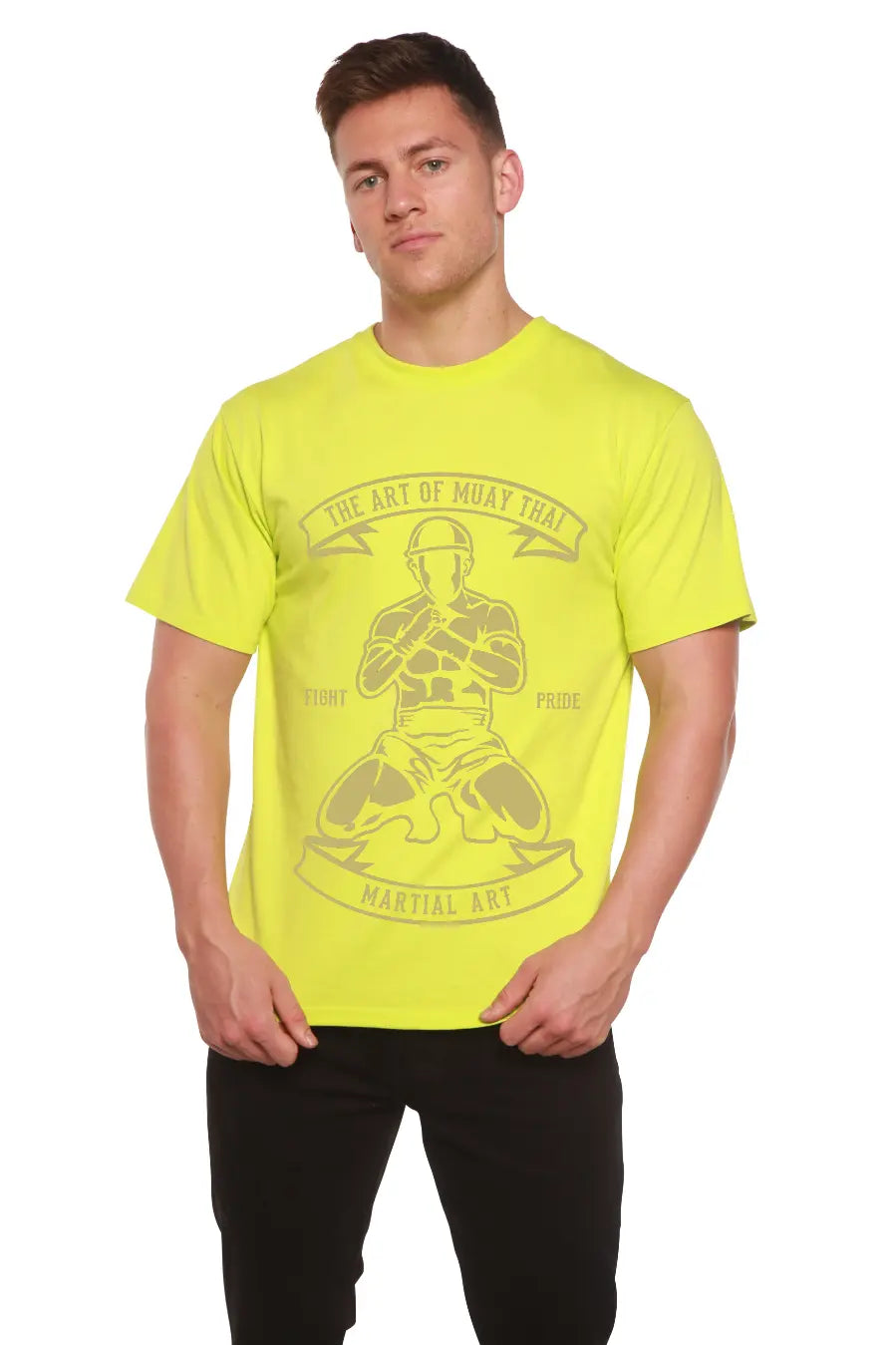 Martial Art Men's Bamboo Viscose/Organic Cotton Short Sleeve Graphic T-Shirt Spun Bamboo