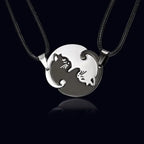 matching necklaces for couples necklaces Splice 2 PCS/Set Cat Moon Heart Pendant nowadaysfashion