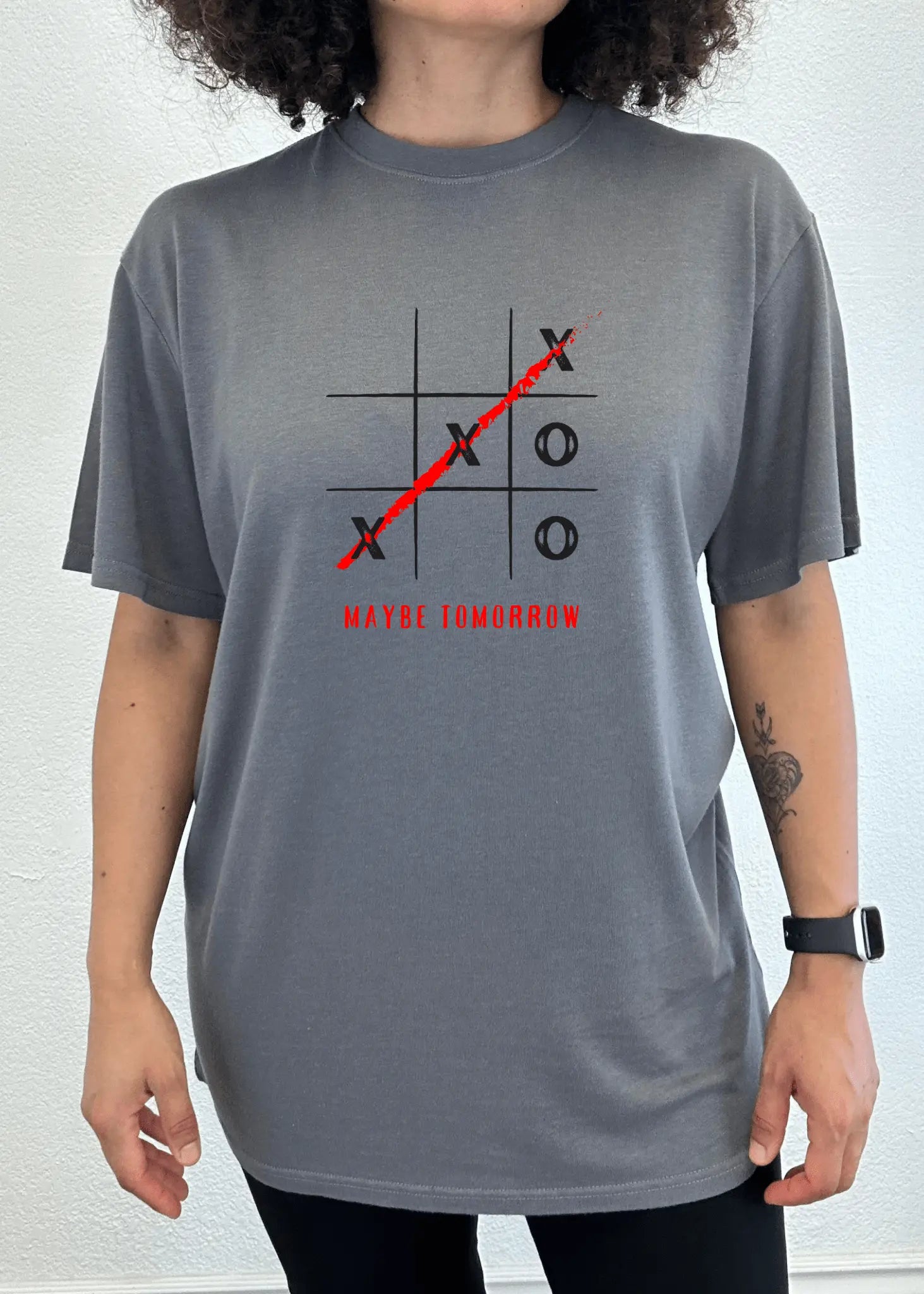 Maybe Tomorrow Unisex Bamboo/Cotton Graphic T-Shirt Spun Bamboo