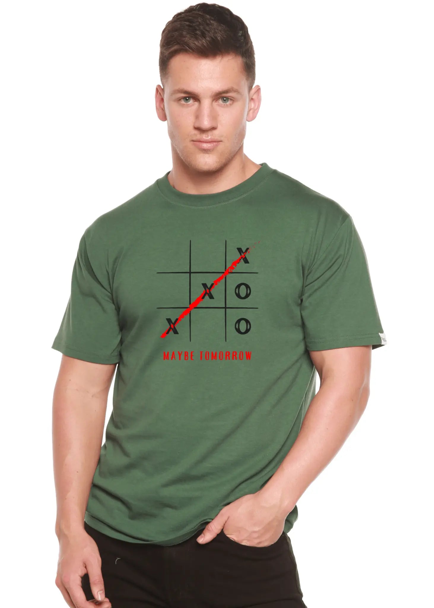 Maybe Tomorrow Unisex Bamboo/Cotton Graphic T-Shirt - Blade & Thread