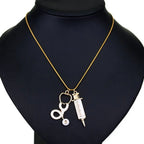 Medical Stethoscope Syringe Hospital Style Pendant Necklace nowadaysfashion