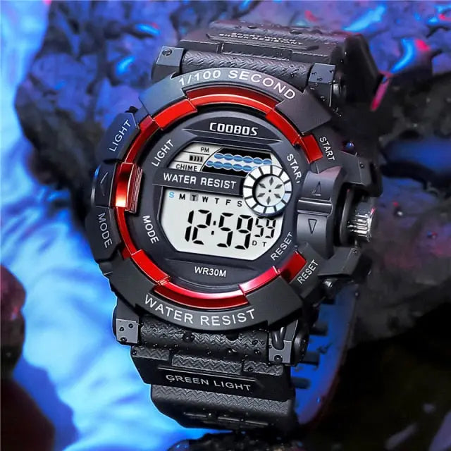 Men Sport Watch High-end Silicone Strap Military Wrist Watch Calendar Waterproof Digital Watch nowadaysfashion