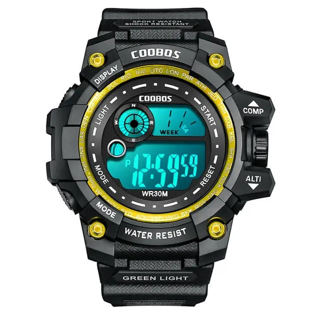 Men Sport Watch High-end Silicone Strap Military Wrist Watch Calendar Waterproof Digital Watch nowadaysfashion