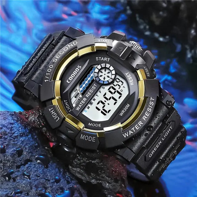 Men Sport Watch High-end Silicone Strap Military Wrist Watch Calendar Waterproof Digital Watch nowadaysfashion