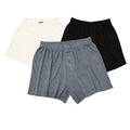 Men's Bamboo Viscose Boxers - 3-Pack Mixed Colors - Cream, Charcoal, Black Spun Bamboo