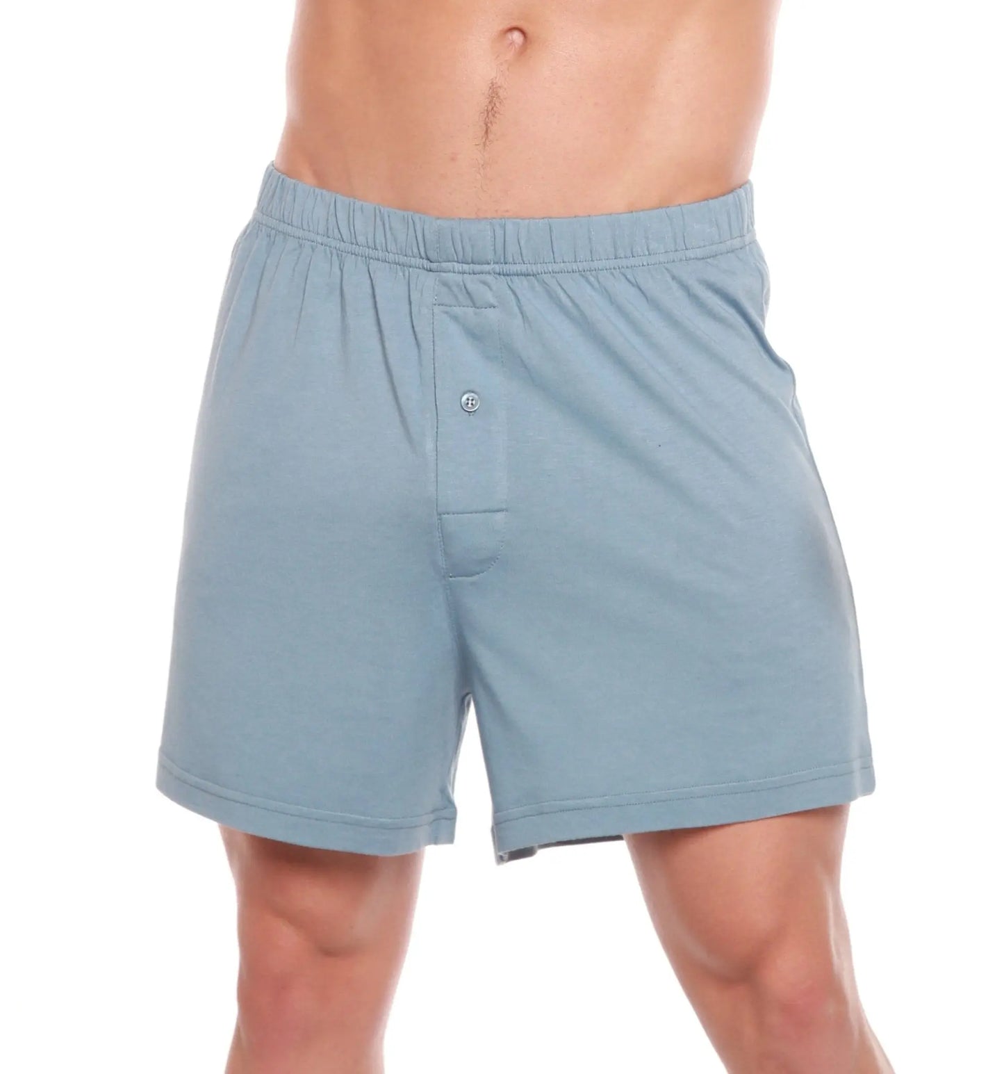 Men's Bamboo Viscose/Cotton Boxer Style Underwear Steel Blue Color - 5-pack - Blade & Thread