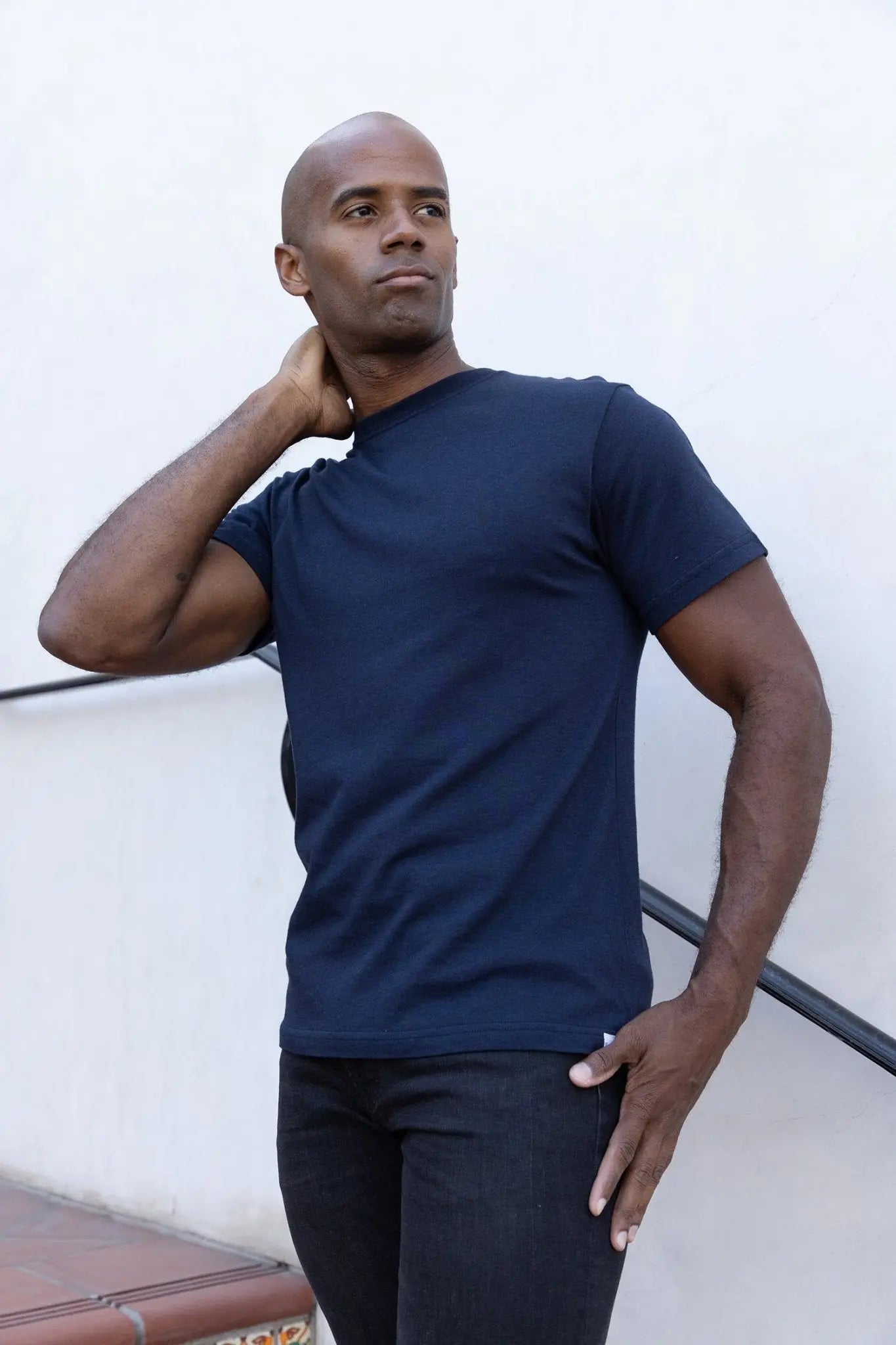 Men's Bamboo Viscose/Organic Cotton Short Sleeve Contrast Stitch T-Shirt - Blade & Thread