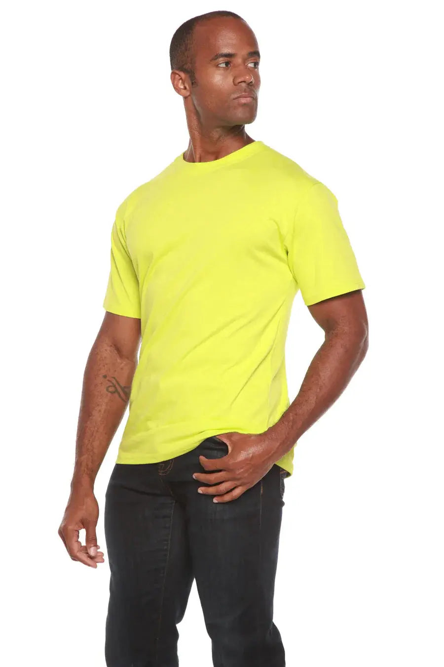 Men's Bamboo Viscose/Organic Cotton Short Sleeve T-Shirt - 5-Pack Mixed Colors Spun Bamboo
