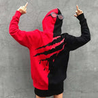 Men'S Casual Fashion Color-Blocking Sweater Long-Sleeved Sports Hooded Top Men'S Clothing Any Means Necessary Clothing