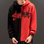 Men'S Casual Fashion Color-Blocking Sweater Long-Sleeved Sports Hooded Top Men'S Clothing Any Means Necessary Clothing