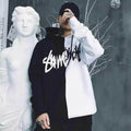 Men'S Casual Fashion Color-Blocking Sweater Long-Sleeved Sports Hooded Top Men'S Clothing Any Means Necessary Clothing