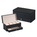 Men's drawer-style 4-seat leather watch display box nowadaysfashion