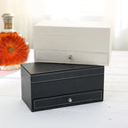 Men's drawer-style 4-seat leather watch display box nowadaysfashion