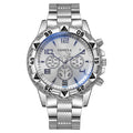Men's Fake Three-Eye Casual Steel Band Watches nowadaysfashion