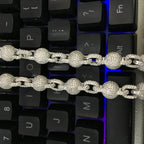 mens gold 5A Zirconia Ball chain necklace nowadaysfashion