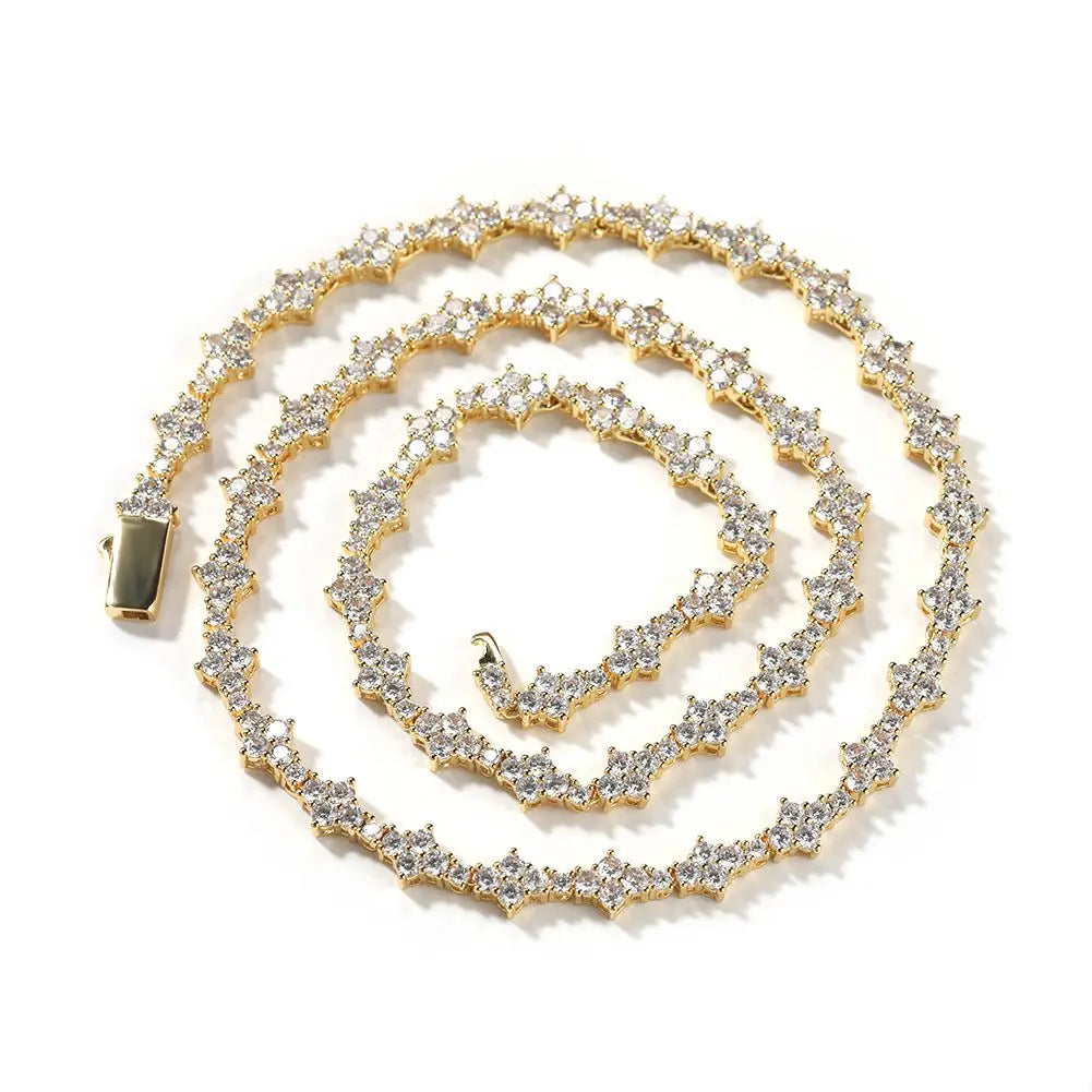 mens gold chain airplane tennis necklace - Blade & Thread