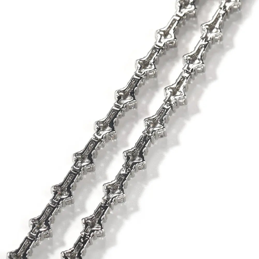 mens gold chain airplane tennis necklace - Blade & Thread