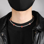 mens gold chain Colorful love tennis necklace nowadaysfashion